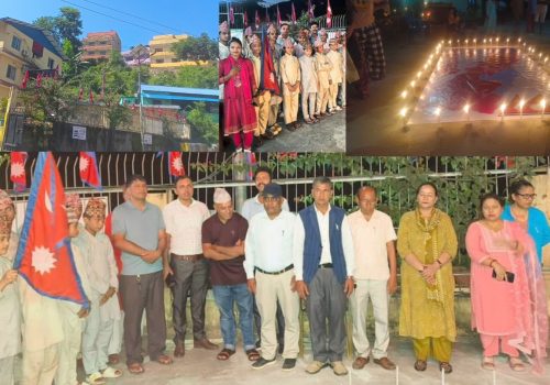 गजुरी गाउँपालिकाको प्राङ्गणमा दिप प्रज्वलन गरि संविधान दिवस मनाइयो